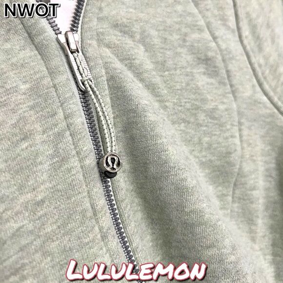 NWOT Lululemon Scuba Hoodie Light Cotton Fleece Heathered River Mist - 4 - Picture 7 of 10